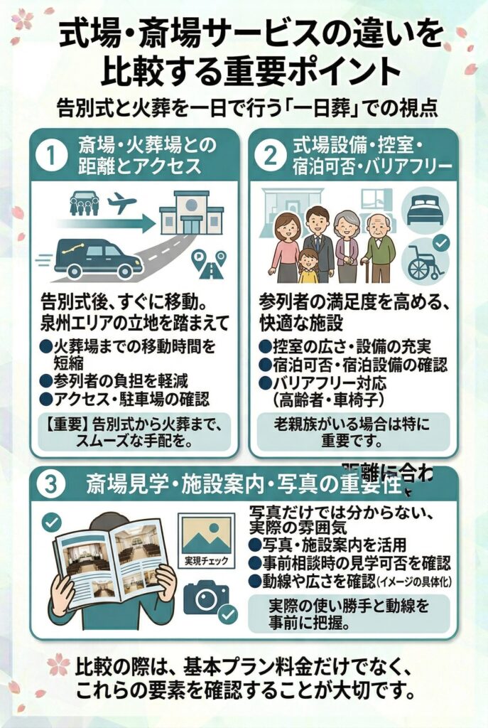 式場・斎場サービスの違いを比較する