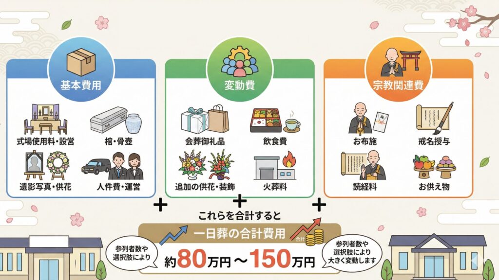 一日葬の全国的な費用相場